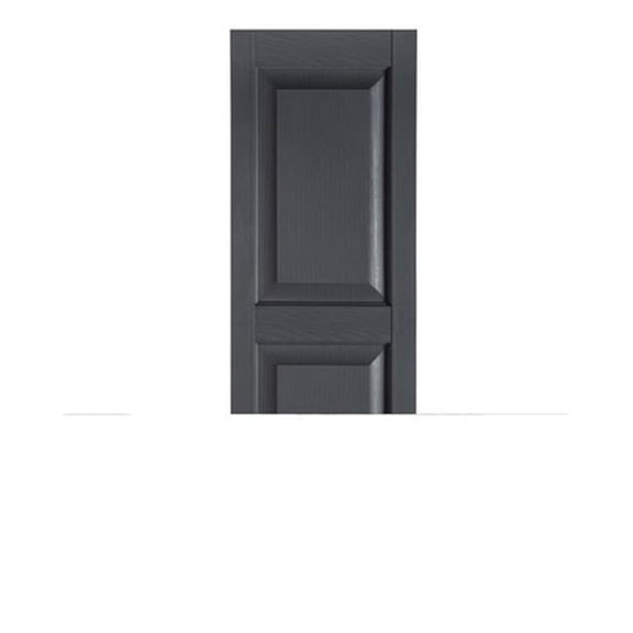 Premier Raised Panel Exterior Decorative Shutters, Dark Gray - 15 x 43 in.