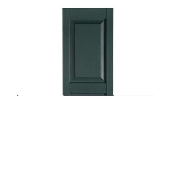 Premier Raised Panel Exterior Decorative Shutters, Heritage Green - 15 x 59 in.