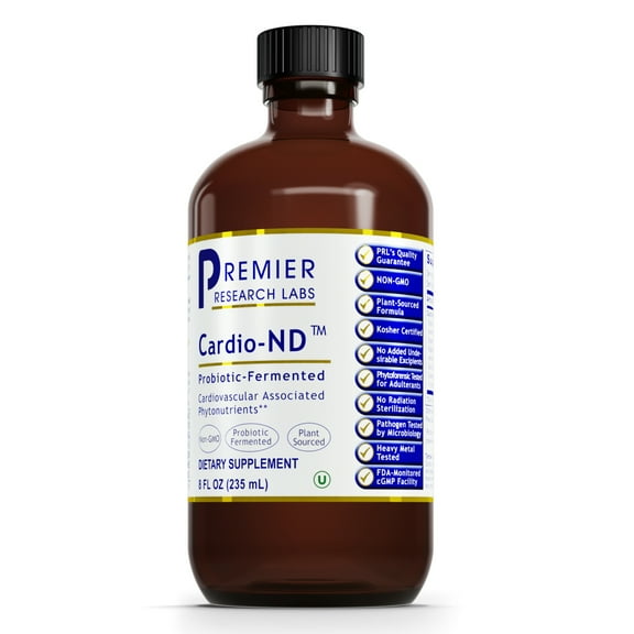 Premier Research Labs Cardio-ND - Cardio Heart Health Support - With Hawthorn Berries, Green Tea Extract & Probiotics - Probiotic Supplement - Vegan Friendly - 8 Fl oz