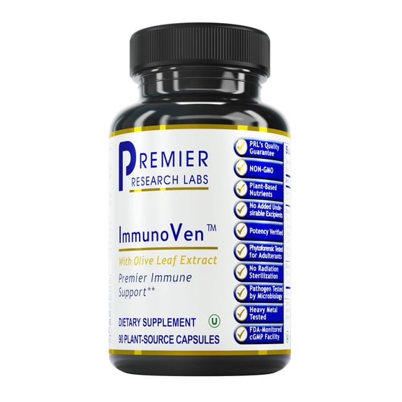 Premier Research Labs ImmunoVen - Contains Aquamin, Cranberry, Cilantro, Reishi, Turkey Tails & Organic Cilantro - Supports Immune System & Cardiovascular Health - 90 Plant-Source Capsules
