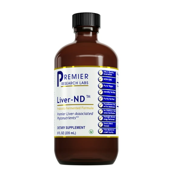 Premier Research Labs Liver-ND - Organic Turmeric & Curcumin Supplement - Natural Herbal Detox - Overall Liver Aid - Probiotic-Fermented Formula - Liver Detox Cleanse & Support - 8 Fl oz