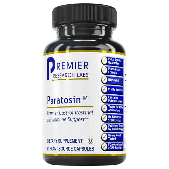 Premier Research Labs Paratosin - For GI & Digestive Health with Clove Buds, Reishi, Wild Bear Garlic & Hyssop - Aids Immunity Support - Vegan & Vegetarian - 60 Plant-Source Capsules