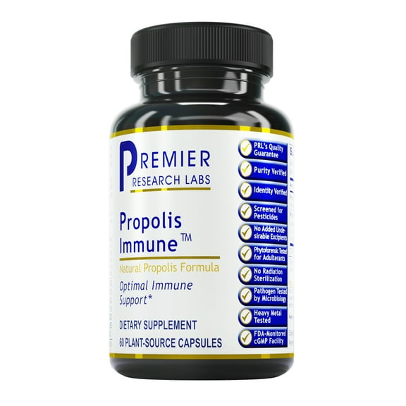 Premier Research Labs Propolis Immune - Immune Support Supplement* - Rich in Bioflavonoids - Potent Propolis Capsules - 60 Vegetarian Capsules