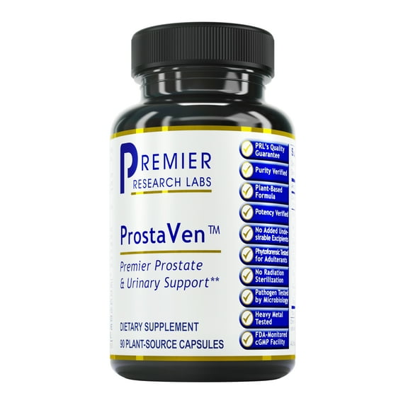 Premier Research Labs ProstaVen - For Prostate Gland & Urinary Tract Support - Supplements for Men - With Tumeric, Hydrangea Root & Cordyceps - Vegan - 90 Plant-Source Capsules