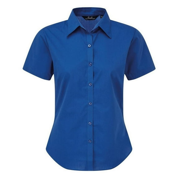 Premier Short Sleeve Poplin Blouse/Plain Work Shirt