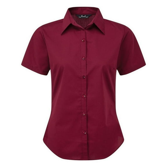 Premier Short Sleeve Poplin Blouse/Plain Work Shirt