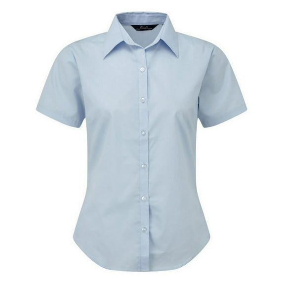 Premier Short Sleeve Poplin Blouse/Plain Work Shirt