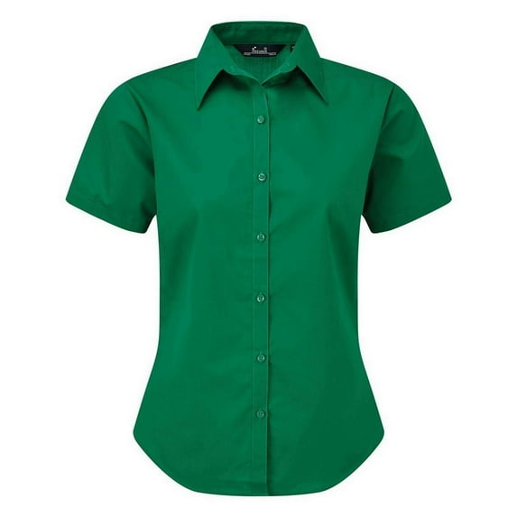 Premier Short Sleeve Poplin Blouse/Plain Work Shirt