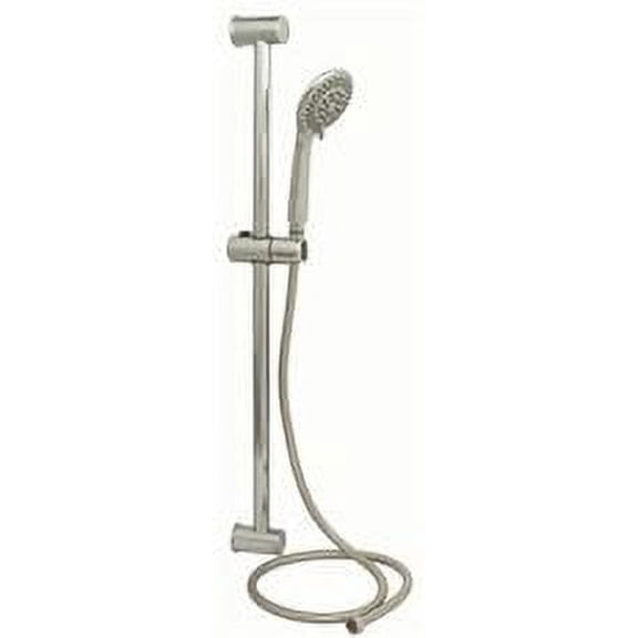 Premier Sliding Bar Shower Set With 5-Function Handheld Shower And 60 In. Stainless Steel Hose, Chrome