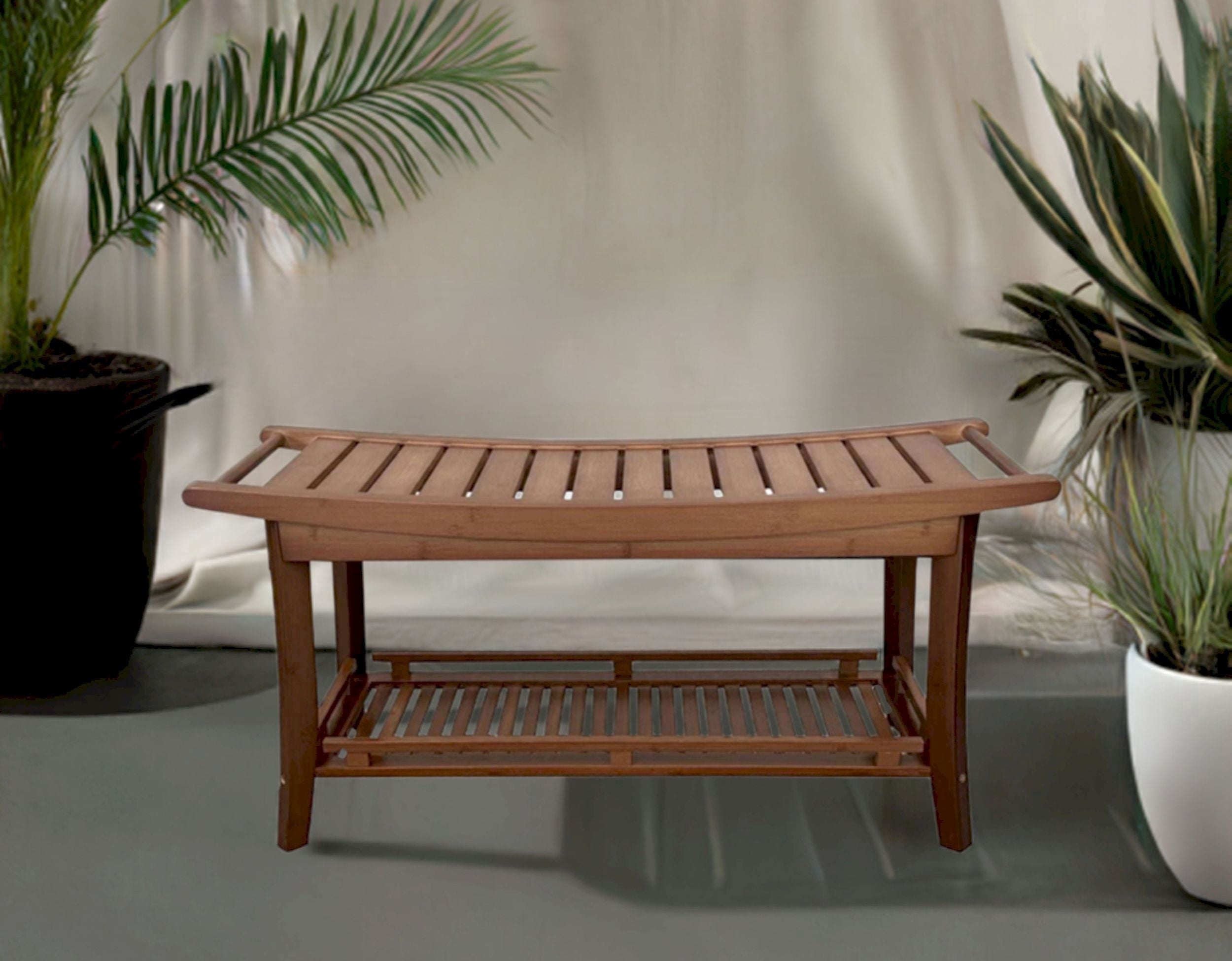 Premier Solid Bamboo 39" Spa Bench
