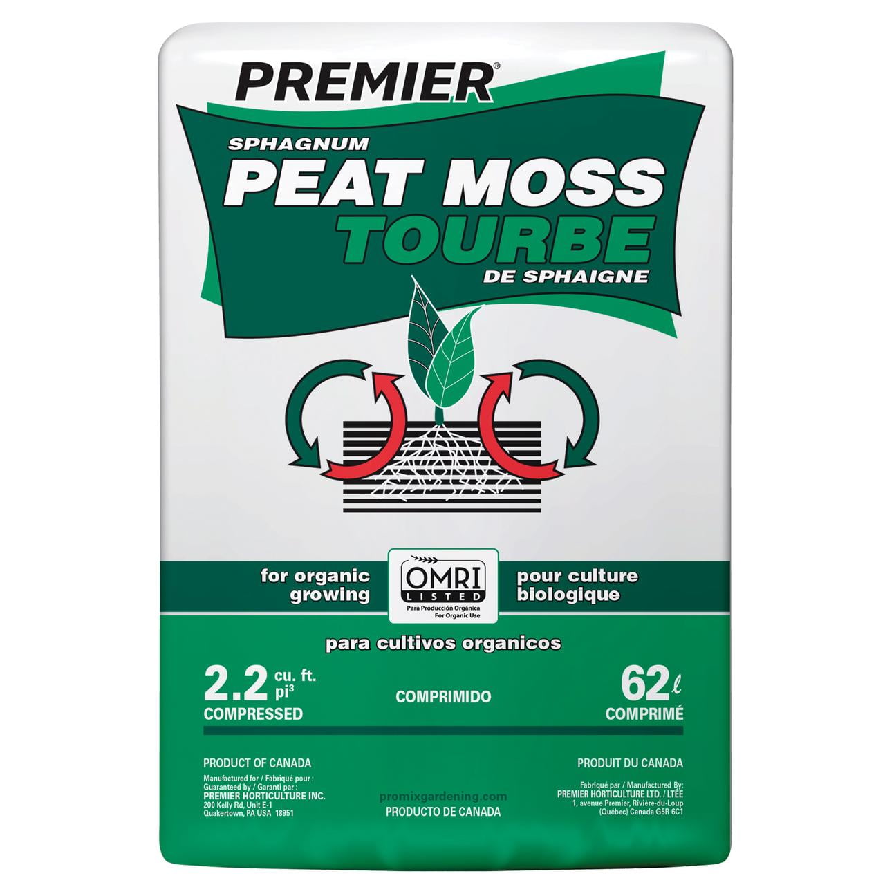 Premier Organic Sphagnum Peat Moss for Planting an