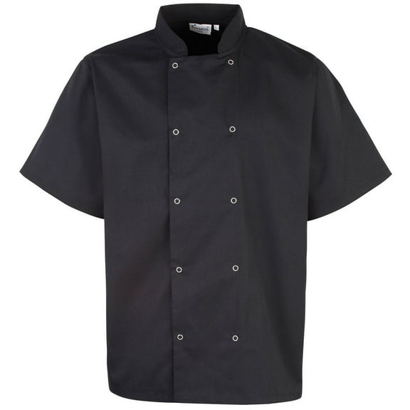 Premier  Studded Front Short Sleeve Chefs Jacket (Pack of 2)