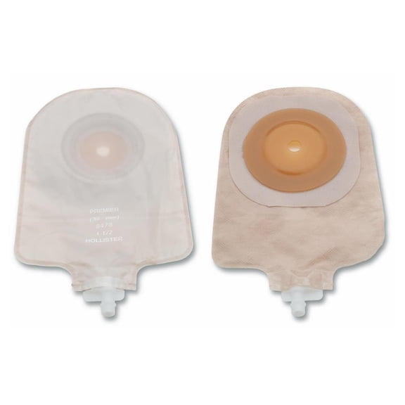 Premier Urostomy Pouch Drainable up to 2" Stoma 9"L 1pc System Transparent 84711, 5 Ct