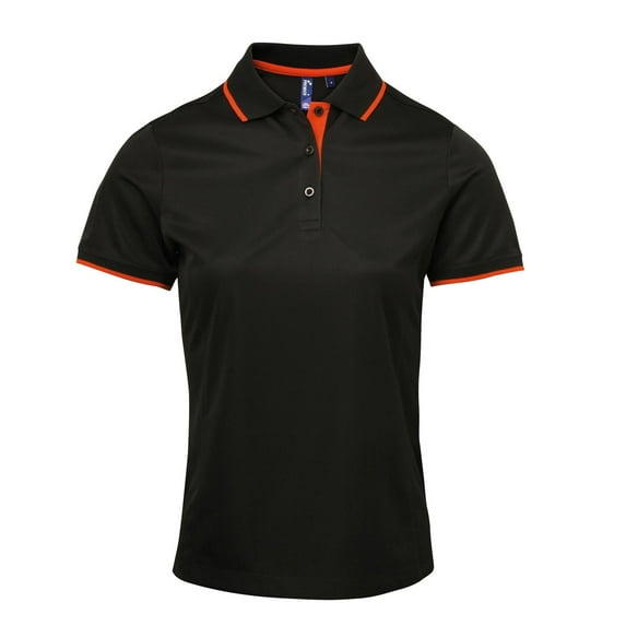 Premier Womens Contrast Coolchecker Polo Shirt