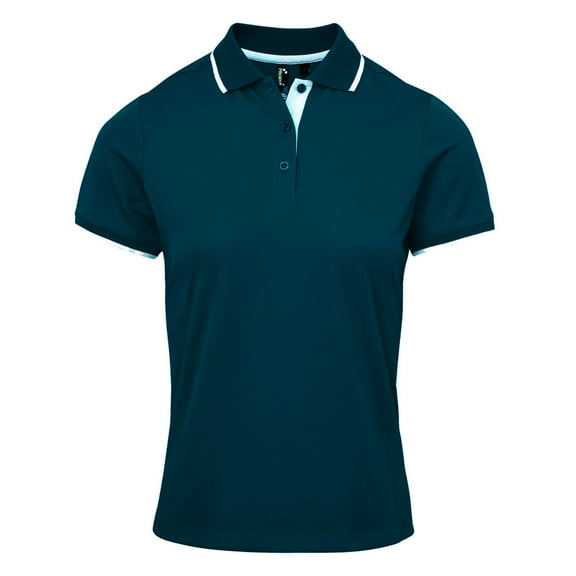 Premier Womens Coolchecker Contrast Pique Polo Shirt