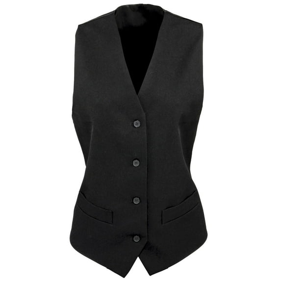 Premier Womens Lined Polyester Waistcoat / Bar Wear / Catering