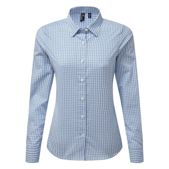 Premier Womens Maxton Check Long Sleeve Shirt