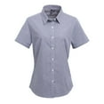 thumbnail image 1 of Premier Womens Microcheck Short Sleeve Cotton Shirt, 1 of 4
