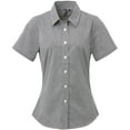 thumbnail image 1 of Premier Womens Microcheck Short Sleeve Cotton Shirt, 1 of 4