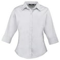thumbnail image 1 of Premier Womens Poplin 3/4 Sleeve Blouse, 1 of 5