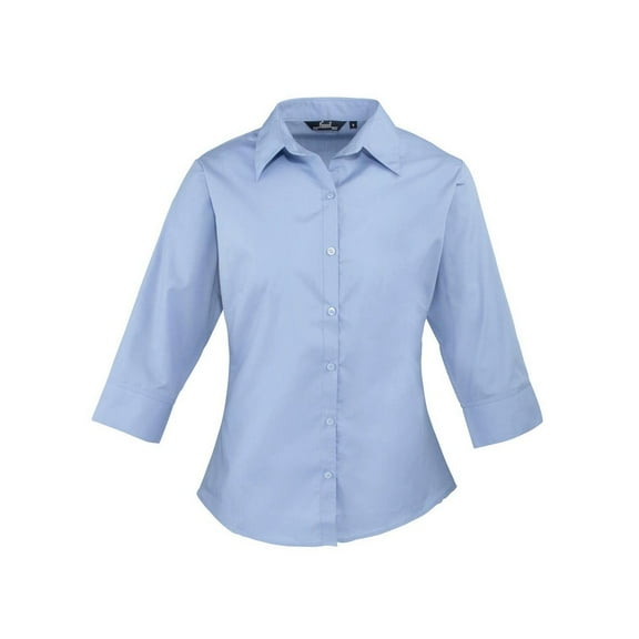 Premier Womens Poplin 3/4 Sleeve Shirt