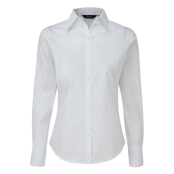 Premier Womens Poplin Long-Sleeved Blouse