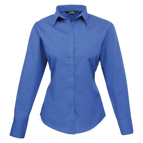 Premier Womens Poplin Long-Sleeved Blouse
