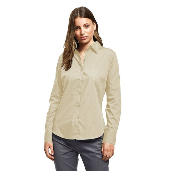 Premier Womens Poplin Long-Sleeved Blouse