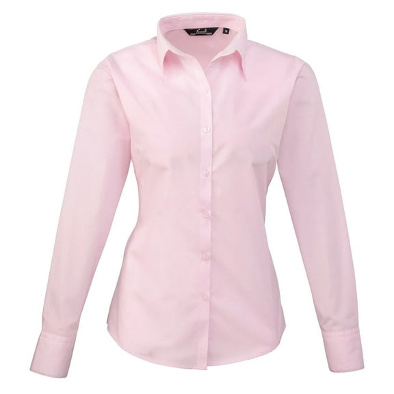 Premier Womens Poplin Long-Sleeved Blouse