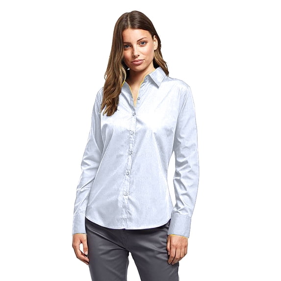 Premier Womens Poplin Long-Sleeved Blouse