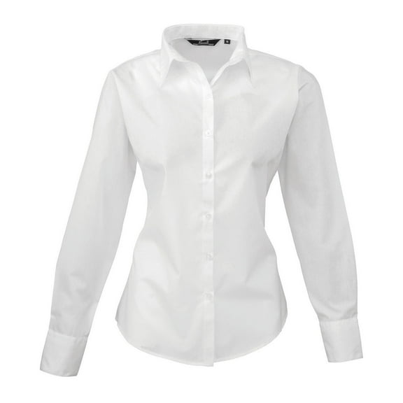 Premier Womens Poplin Long-Sleeved Shirt