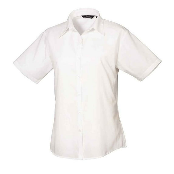 Premier Womens Poplin Short-Sleeved Blouse