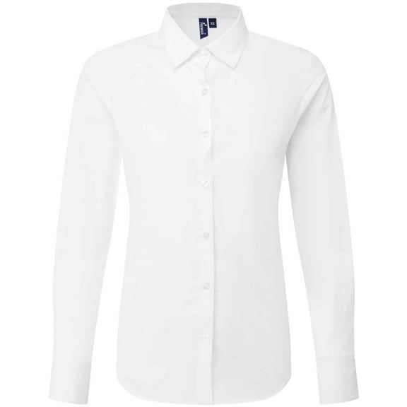 Premier Womens Recyclight Poplin Long-Sleeved Formal Shirt