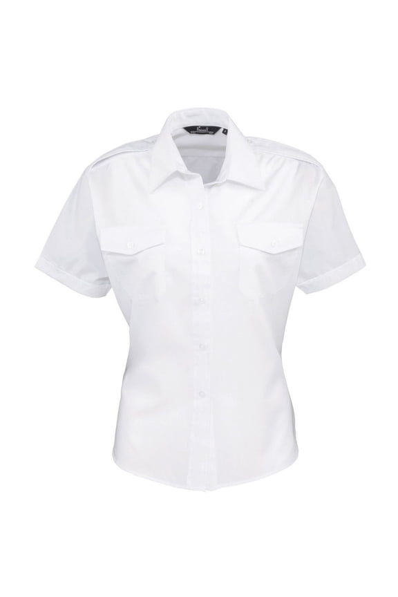 Premier Womens Short-Sleeved Pilot Shirt