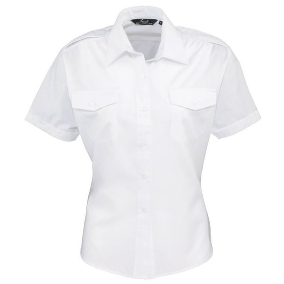 Premier Womens Short-Sleeved Pilot Shirt