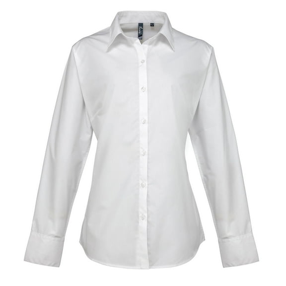 Premier Womens Supreme Heavy Poplin Long Sleeve Work Shirt
