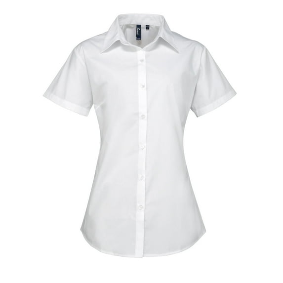 Premier Womens Supreme Heavy Poplin Short Sleeve Work Shirt