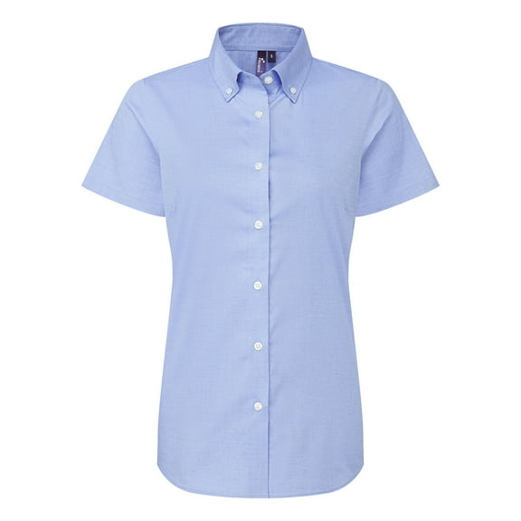 Premier Womens Supreme Oxford Short-Sleeved Formal Shirt