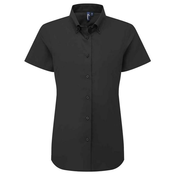 Premier Womens Supreme Oxford Short-Sleeved Formal Shirt