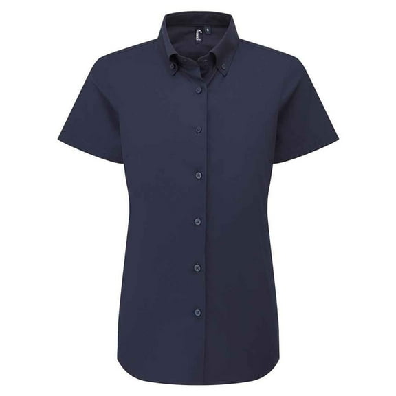 Premier Womens Supreme Oxford Short-Sleeved Formal Shirt