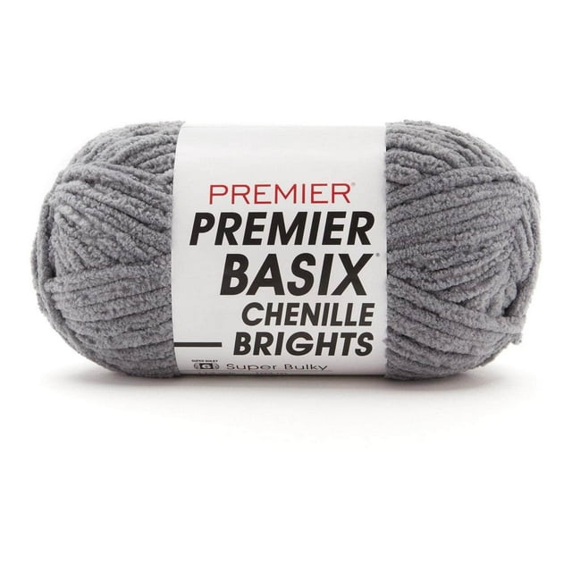 Premier Yarn Basix Chenille Brights Yarn - Pewter - Walmart.com