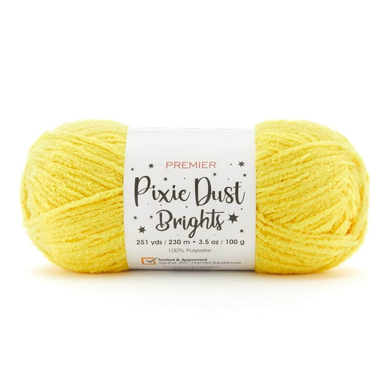 Premier Yarn Pixie Dust Brights Yarn - Yellow, 251 yds 