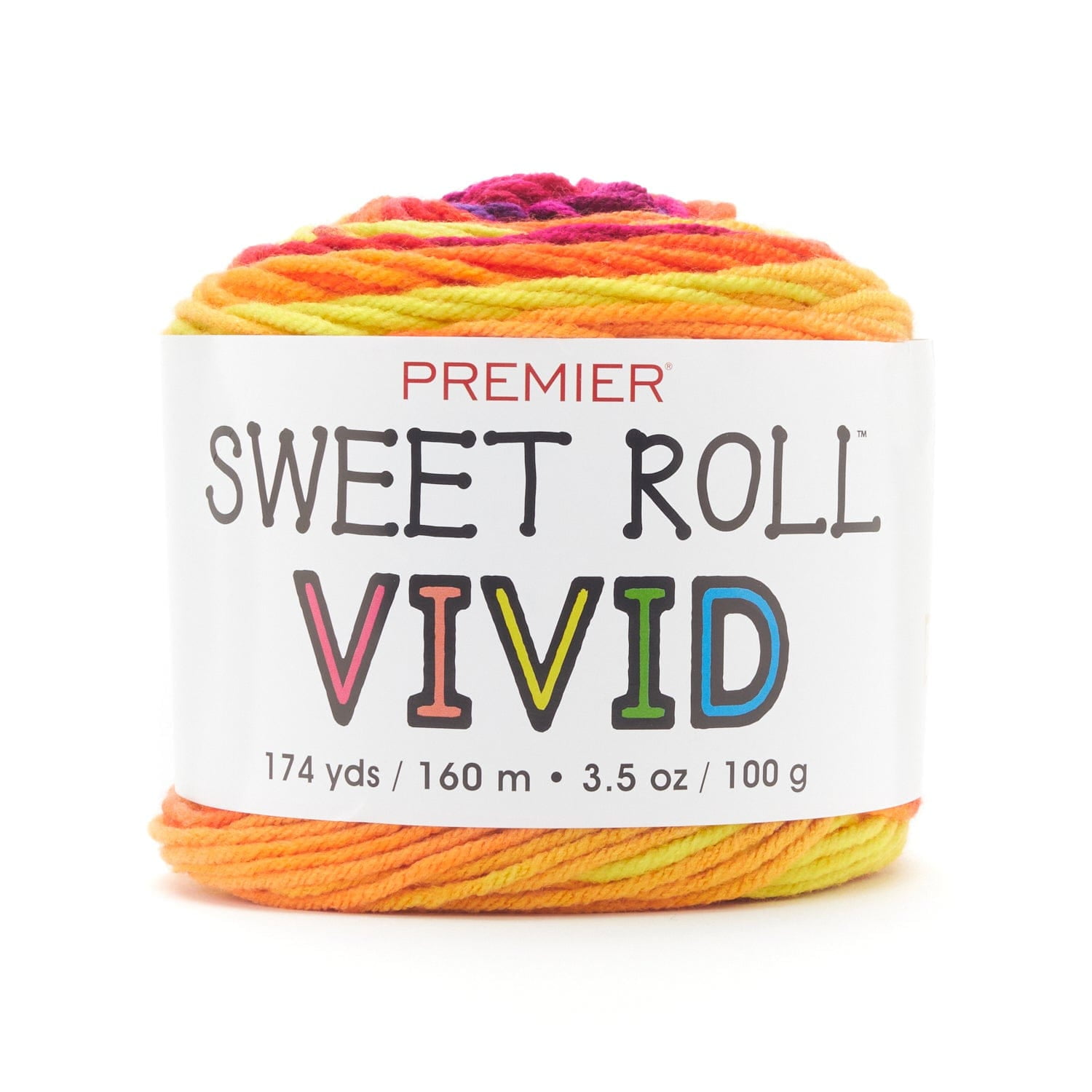 Premier Yarn Sweet Roll Vivid Yarn - Lava Lamp, 174 yds 
