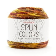 Premier Yarns Spun Colors Yarn, Merino Wool and Acrylic Blend, Roving Style Yarn for Crocheting and Knitting, Autumn