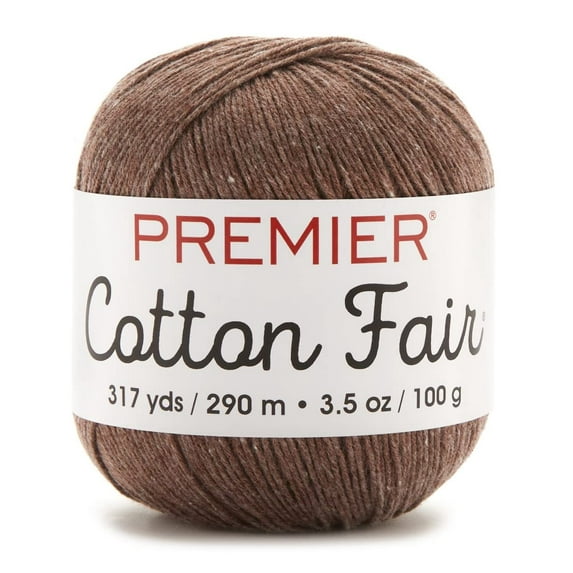 Premier Yarns Cotton Fair Solid Yarn, Cocoa