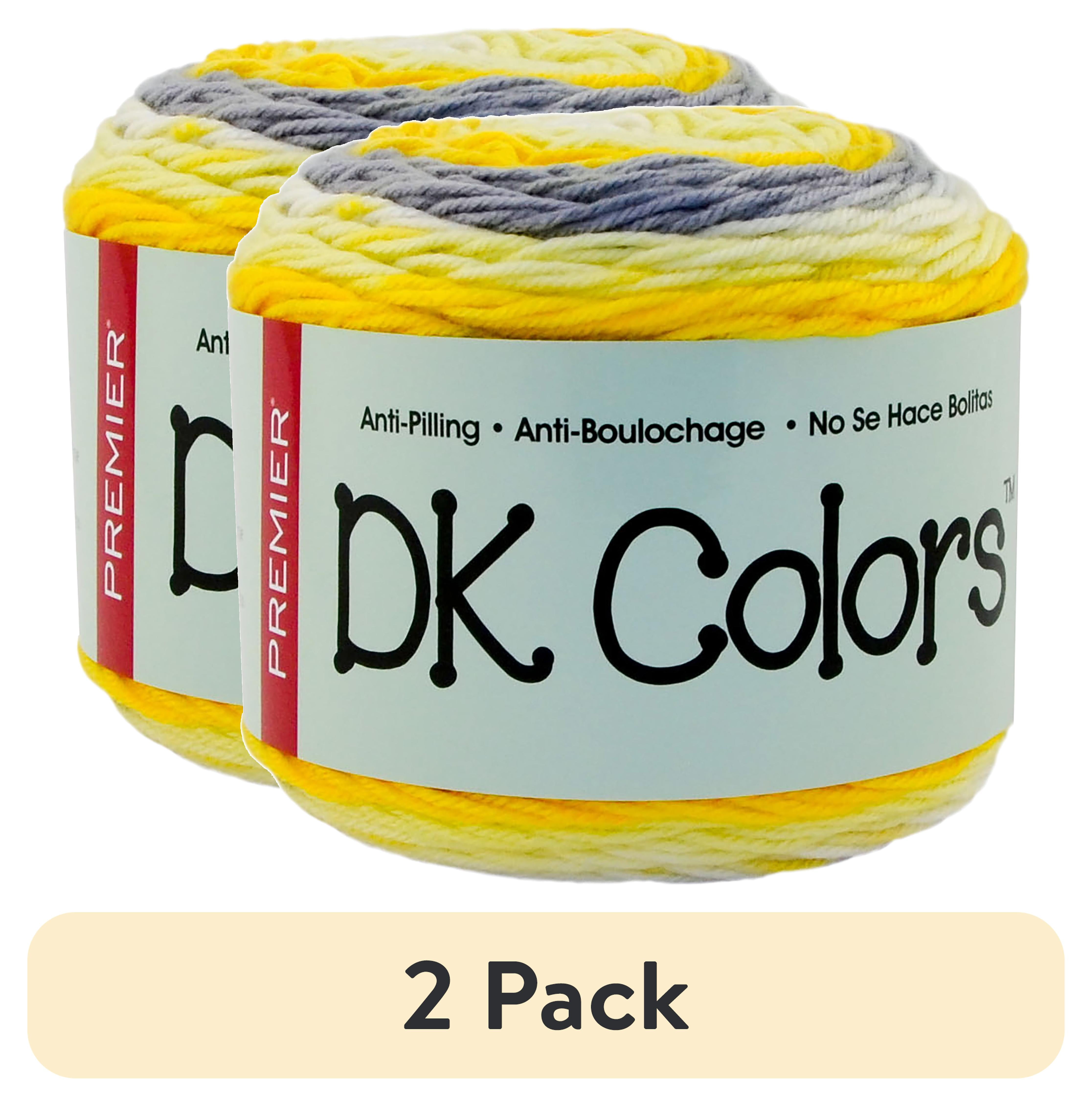(2 pack) Premier Yarns DK Colors-Sunshine - Walmart.com