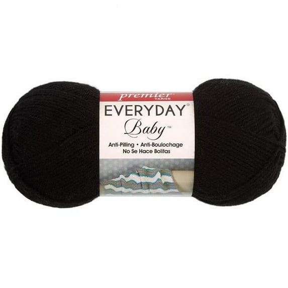 Premier Yarns DN101-12 Everyday Baby Yarn, Black