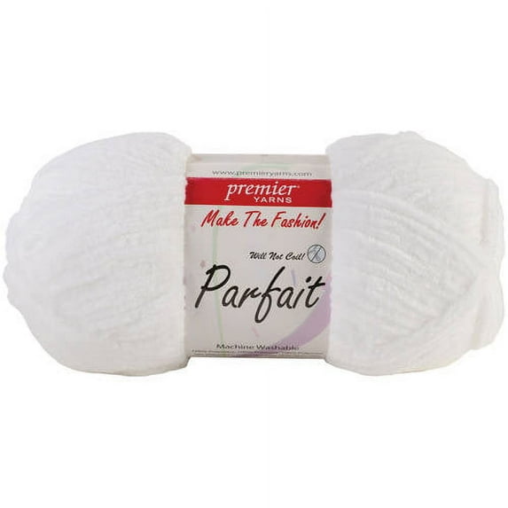 Premier Yarns - Parfait Yarn - White - 3.5oz 192yds - 5 Bulky Weight - Polyester