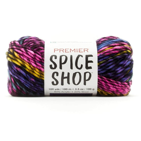 Premier Yarns Spice Shop, Super Bulky Yarn for Crocheting and Knitting, Made of 80% Acrylic and 20% Wool, Soft Yarn, Saffron