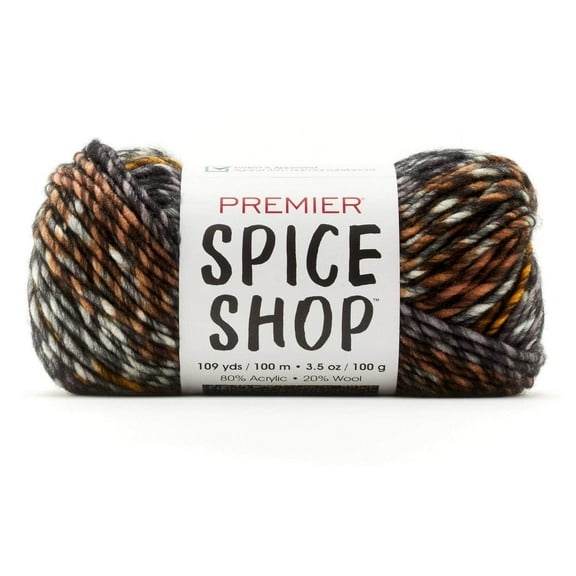 Premier Yarns Spice Shop, Super Bulky Yarn for Crocheting and Knitting, Made of 80% Acrylic and 20% Wool, Soft Yarn, Turmeric